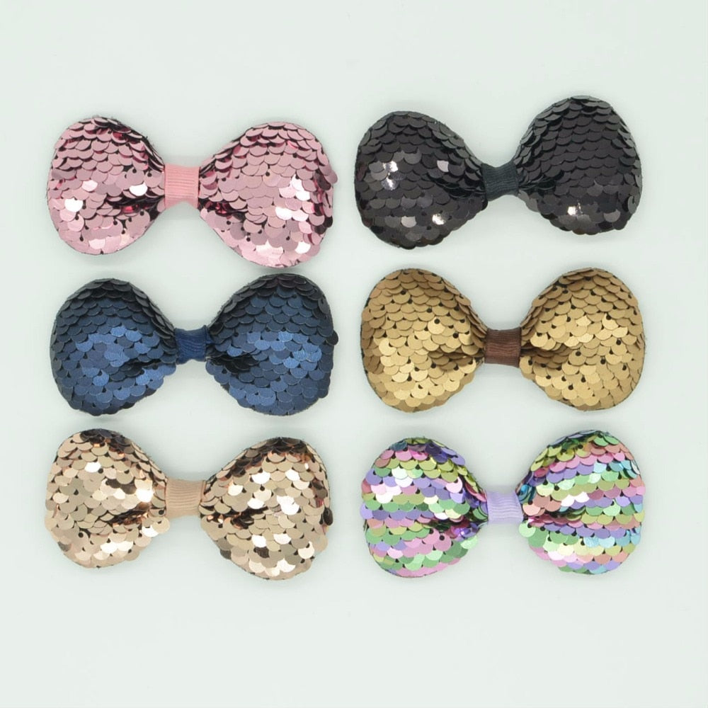 Newborn bow headdress popular children hair clip multi-layer sequin cute new accessories Baby Girls Hair Accessories