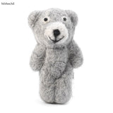 NoEnName-Null Newborn Photography Props Accessories Felt Knit Teddy Bear Infant Handmade Toy