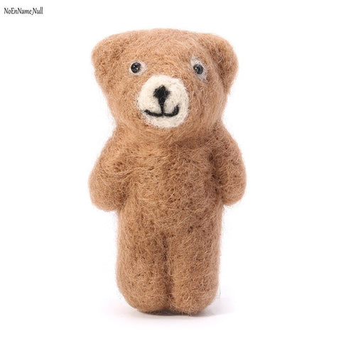 NoEnName-Null Newborn Photography Props Accessories Felt Knit Teddy Bear Infant Handmade Toy