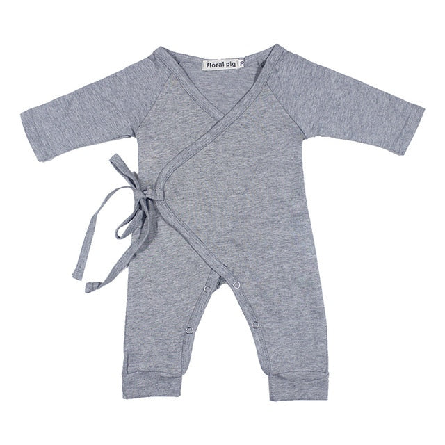 Baby Rompers Long Sleeve Tiny Cottons White Grey Newborn Girl Toddler Jumpsuit Baby Onesie First Birthday Boy Fairy Wings 3-18 M