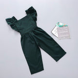 Baby Girl Romper Jumpsuit Polyester Cotton Flutter Sleeve Solid 1St Birthday Outfits Baby Onesie Winter Autumn Baby Clothes
