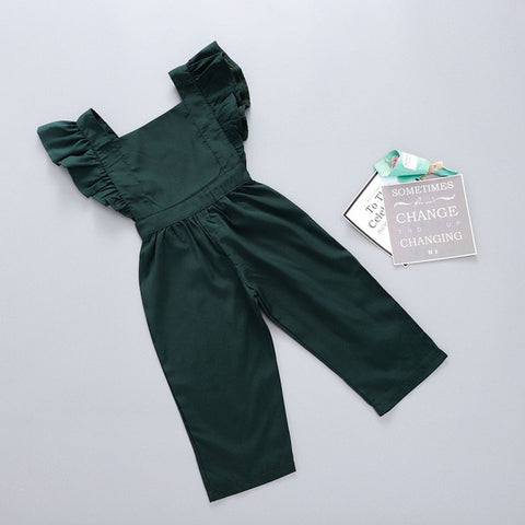 Baby Girl Romper Jumpsuit Polyester Cotton Flutter Sleeve Solid 1St Birthday Outfits Baby Onesie Winter Autumn Baby Clothes