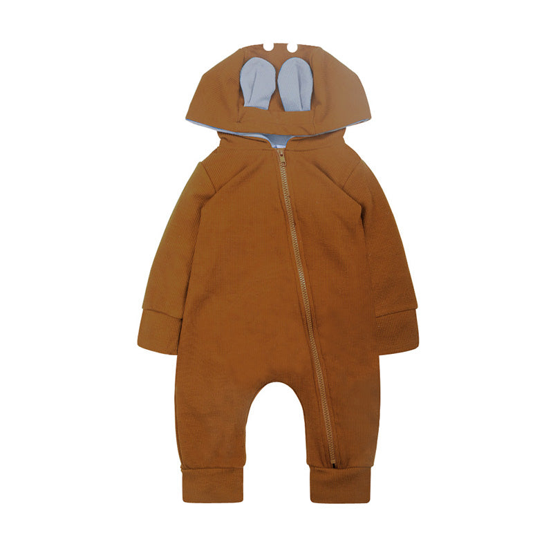 Newborn Romper Zipper 2018 Tiny Cottons Autumn Long Sleeve Girl Boy Clothes Cute Winter Hooded Jumpsuit Baby Onesie Animals