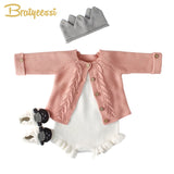 New Knitted Baby Romper for Girls Cotton Infant Jumpsuit Baby Boy Romper White Spring Autumn Baby Onesie Toddler Newborn Clothes