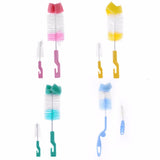 2pcs/set Baby Bottle Brush Nipple Brush 360-degree Rotating Head Cleaning Sponge Cup Brush Kit