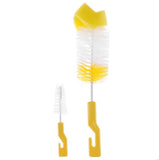 2pcs/set Baby Bottle Brush Nipple Brush 360-degree Rotating Head Cleaning Sponge Cup Brush Kit