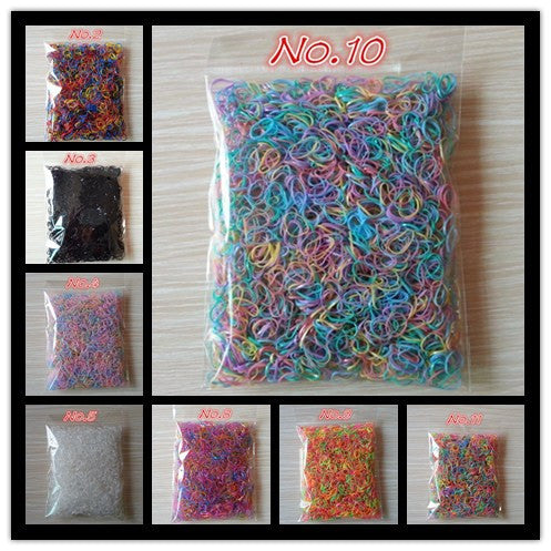 About 1000pcs/bag (small package) 2015 New Child Baby TPU Hair Holders Rubber Bands Elastics Girl's Tie Gum Hair Accessories