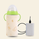 USB Baby Bottle Warmer Portable Milk Travel Cup Warmer Heater Infant Feeding Bottle Bag Storage Cover Insulation Thermostat