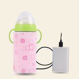 USB Baby Bottle Warmer Portable Milk Travel Cup Warmer Heater Infant Feeding Bottle Bag Storage Cover Insulation Thermostat