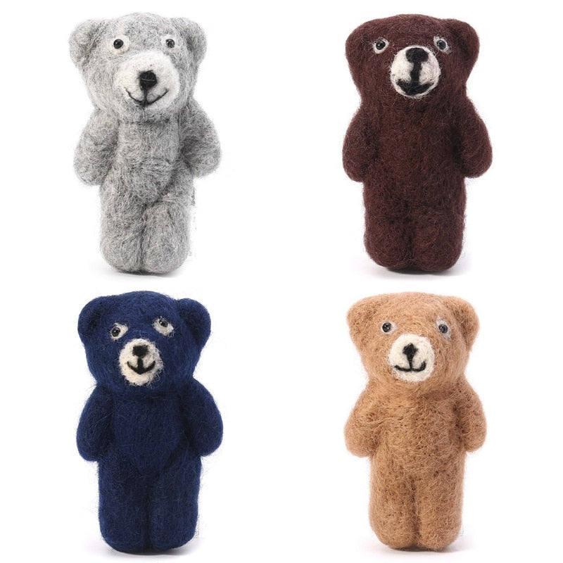 2018 New Lovely Newborn Photography Props Accessories Felt Knit Teddy Bear Infant Handmade Toy  Baby Like