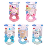 baby plush toy ring bell baby plush rattle whistle cute cartoon dog / Hedgehog/ rhinoceros / donkey/ Cattle baby toy