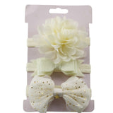 3pcs/set Baby Girl Accessories Green Flower Headband Bow knot Party Princess Dress Decoration High Quality Y13