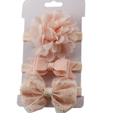 3pcs/set Baby Girl Accessories Green Flower Headband Bow knot Party Princess Dress Decoration High Quality Y13