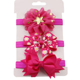3pcs/set Baby Girl Accessories Green Flower Headband Bow knot Party Princess Dress Decoration High Quality Y13