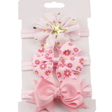 3pcs/set Baby Girl Accessories Green Flower Headband Bow knot Party Princess Dress Decoration High Quality Y13