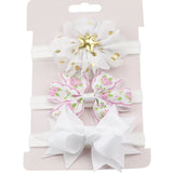 3pcs/set Baby Girl Accessories Green Flower Headband Bow knot Party Princess Dress Decoration High Quality Y13