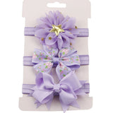 3pcs/set Baby Girl Accessories Green Flower Headband Bow knot Party Princess Dress Decoration High Quality Y13