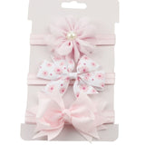 3pcs/set Baby Girl Accessories Green Flower Headband Bow knot Party Princess Dress Decoration High Quality Y13
