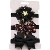 3pcs/set Baby Girl Accessories Green Flower Headband Bow knot Party Princess Dress Decoration High Quality Y13