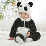 Panda Kigurumi For Baby Children Kids Cartoon Animal Cosplay Costume Warm Soft Flannel Fancy Winter Onesie Cute Pajama Body Suit