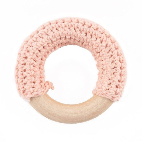 mamihome 3pc 50mm Wooden Ring Colorful Food Grade Teething DIY Rattle Wood Circles Baby Bites Rings Nurse Gifts Baby Teether