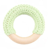 mamihome 3pc 50mm Wooden Ring Colorful Food Grade Teething DIY Rattle Wood Circles Baby Bites Rings Nurse Gifts Baby Teether
