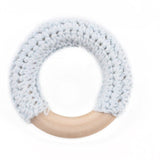 mamihome 3pc 50mm Wooden Ring Colorful Food Grade Teething DIY Rattle Wood Circles Baby Bites Rings Nurse Gifts Baby Teether