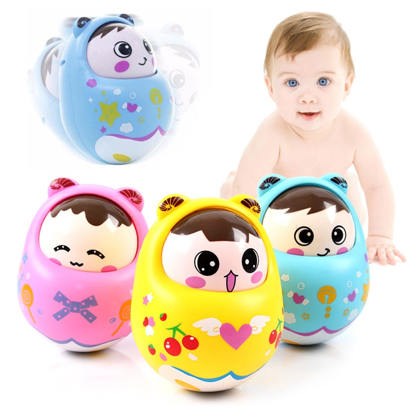 Baby Newborn Toys Nodding Matlyoshka Tumbler Toys For Kid Ring Bell Cute Roly-poly Educational Rattle Baby Development Toys