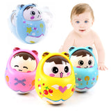 Baby Newborn Toys Nodding Matlyoshka Tumbler Toys For Kid Ring Bell Cute Roly-poly Educational Rattle Baby Development Toys