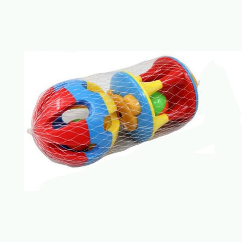 2 PCS/Set New Lovely Baby Rattles Plastic  Toys Hand Shake Bell Ring   Educational  WJ264