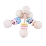 Wooden Teether Bells Wooden Rattles 3 Style Soothe Baby Nursing Accessories Montessori Toys Shower Gift Baby Ring Rattles Toys