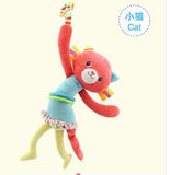 Animal Baby Soft Toy Ring Bell  Plush Rattle Squeaker Cute Cartoon Dog /Frog /Monkey/ cat  pull shock baby  WJ371
