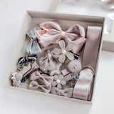 BalleenShiny 18Pcs/set Headwear Set Baby Girls Hairpins Children Headband Bowknot Hot Sale Crown Princess New Hair Accessories