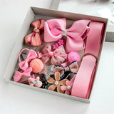 BalleenShiny 18Pcs/set Headwear Set Baby Girls Hairpins Children Headband Bowknot Hot Sale Crown Princess New Hair Accessories