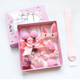 BalleenShiny 18Pcs/set Headwear Set Baby Girls Hairpins Children Headband Bowknot Hot Sale Crown Princess New Hair Accessories
