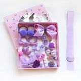 BalleenShiny 18Pcs/set Headwear Set Baby Girls Hairpins Children Headband Bowknot Hot Sale Crown Princess New Hair Accessories