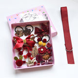 BalleenShiny 18Pcs/set Headwear Set Baby Girls Hairpins Children Headband Bowknot Hot Sale Crown Princess New Hair Accessories