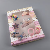 BalleenShiny 18Pcs/set Headwear Set Baby Girls Hairpins Children Headband Bowknot Hot Sale Crown Princess New Hair Accessories