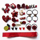 BalleenShiny 18Pcs/set Headwear Set Baby Girls Hairpins Children Headband Bowknot Hot Sale Crown Princess New Hair Accessories