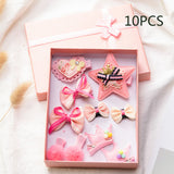 BalleenShiny 18Pcs/set Headwear Set Baby Girls Hairpins Children Headband Bowknot Hot Sale Crown Princess New Hair Accessories