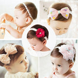 2018 korean Baby girls headband newborn fabric flowers for headbands DIY jewelry photographed photos Children hair accessories