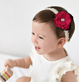 2018 korean Baby girls headband newborn fabric flowers for headbands DIY jewelry photographed photos Children hair accessories