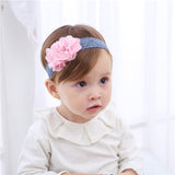 2018 korean Baby girls headband newborn fabric flowers for headbands DIY jewelry photographed photos Children hair accessories