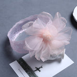 2018 korean Baby girls headband newborn fabric flowers for headbands DIY jewelry photographed photos Children hair accessories
