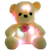 BSTAOFY Dropshipping 20CM LED Colorful Glowing Luminous Plush Baby Toys Lighting Stuffed Bear Teddy Bear Lovely Gifts for Kids