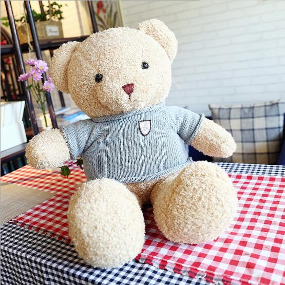 Sunnytad Teddy Bear Stuffed Toys Stuffed Animal Bear Plush Kawaii Plush Toys Soft Bedtime Sleep Doll Newborn Baby Kids toy