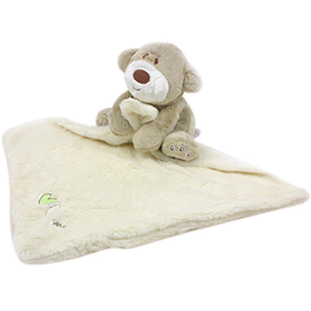 Smile little Bear Baby Clam Towel Toys Teddy Bear Reassure Blankie Appease Towel Plush Kids Toys For Newborn 0-12 Months BA004