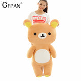 1pc High Quality60/80cm Relax Bear Skin Rilakkuma Teddy Bear Skin Stuffed animal Christmas Gifts For Newborn Kids Brinquedos