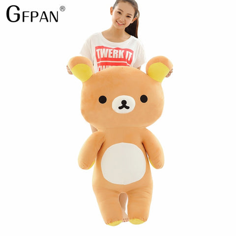 1pc High Quality60/80cm Relax Bear Skin Rilakkuma Teddy Bear Skin Stuffed animal Christmas Gifts For Newborn Kids Brinquedos